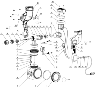 Part Location Diagram of 1004570-02 DeWALT SIDE COVER